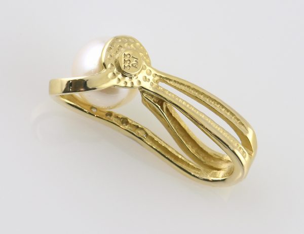 Anhänger Süßwasserzuchtperle 333/000 8 K Gelbgold Zirkonia