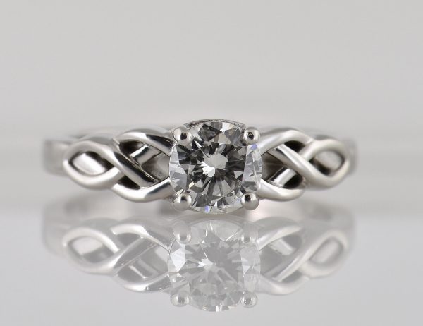 Diamant Ring Solitär 750 18 K Weißgold Brillant 0,70 ct