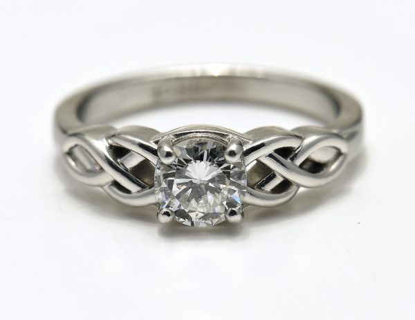 Diamant Ring Solitär 750 18 K Weißgold Brillant 0,70 ct