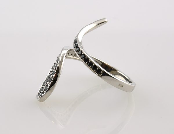 Diamantring 585 14 K Weißgold 46 Diamanten zus. 0,50 ct