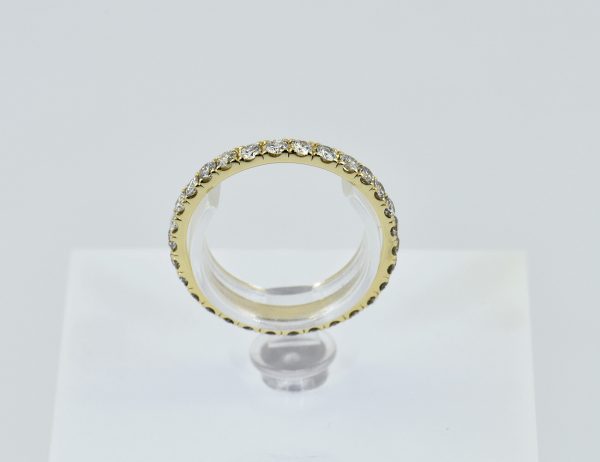 Memoire Diamant Ring 585/000 14 K Gelbgold 30 Brillanten zus. 0,90 ct