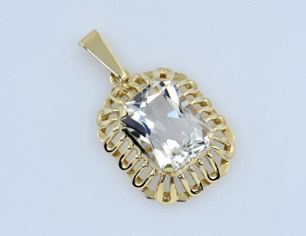 Anhänger Bergkristall 585/000 14 K Gelbgold
