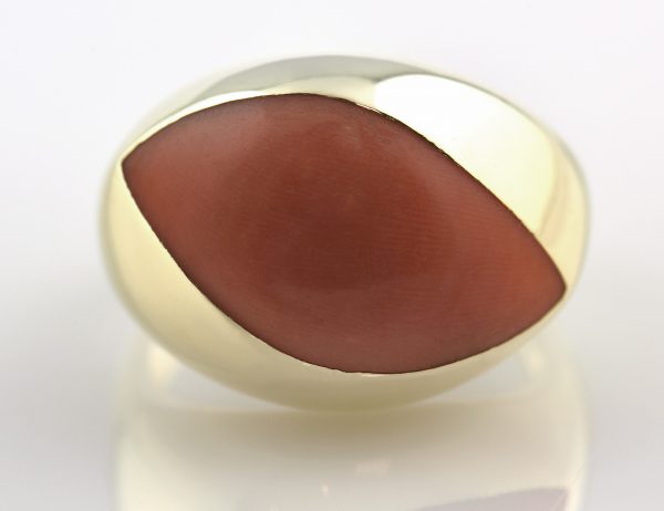 Ring Koralle 585 14 K Gelbgold