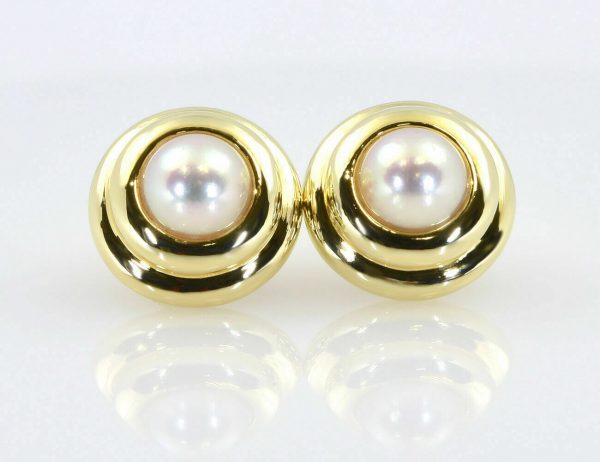 Ohrstecker Akoyaperle 585/000 14 K Gelbgold