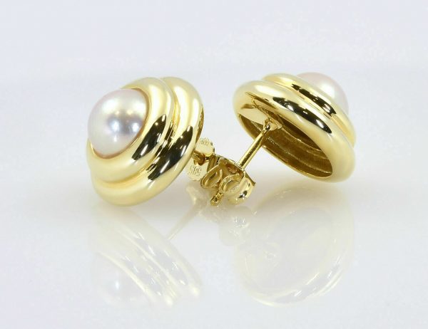 Ohrstecker Akoyaperle 585/000 14 K Gelbgold