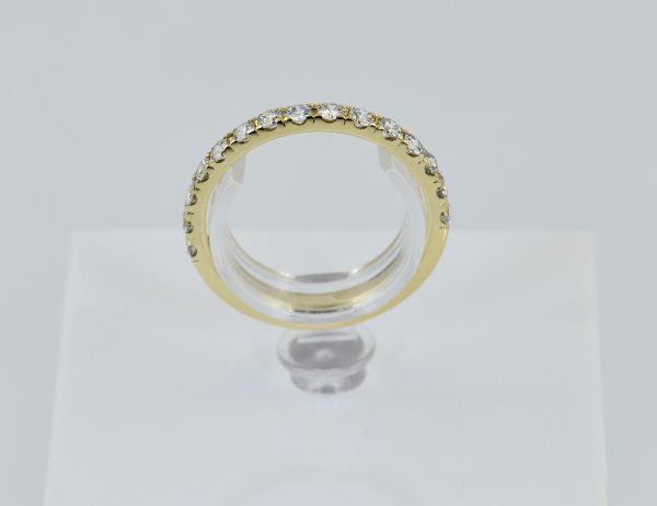 Memoire Diamant Ring 585/000 14 K Gelbgold 15 Brillanten zus. 0,52 ct