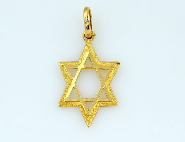 Anhänger Davidstern 750/000 18 K Gelbgold