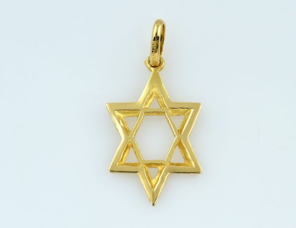 Anhänger Davidstern 750/000 18 K Gelbgold