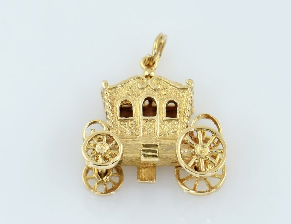 Anhänger Kutsche 585/000 14 K Gelbgold