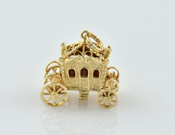Anhänger Kutsche 585/000 14 K Gelbgold