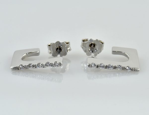Ohrstecker 585/000 14 K Weißgold Zirkonia