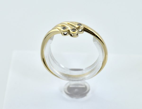 Diamant Ring 585/000 14 K Gelbgold 3 Diamanten zus. 0,03 ct