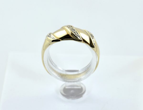 Diamant Ring 585/000 14 K Gelbgold 4 Diamanten zus. 0,04 ct