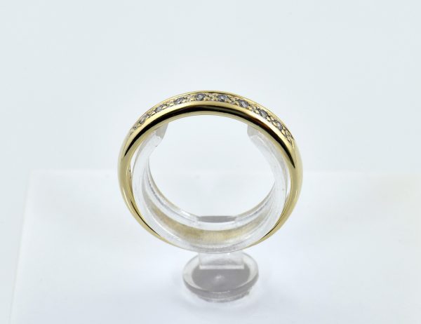 Diamant Memory Ring 333/000 8 K Gelbgold 8 Diamanten zus. 0,08 ct