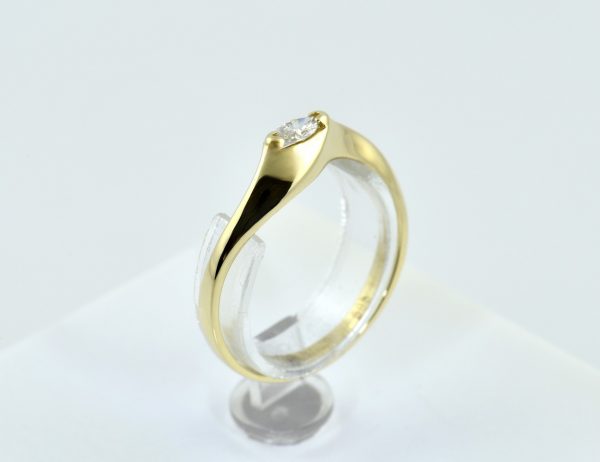 Diamant Solitär Ring 585/000 Gelbgold 14 K Diamant 0,20 ct