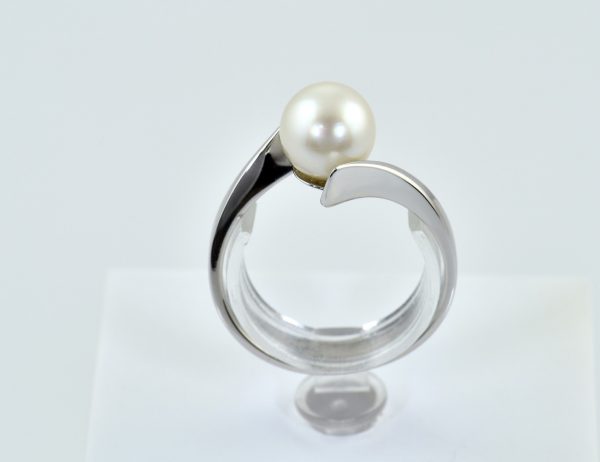 Ring Akoyaperle 585/000 14 K Weißgold
