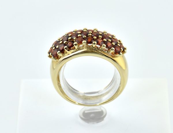 Ring Granat 333/000 8 K Gelbgold