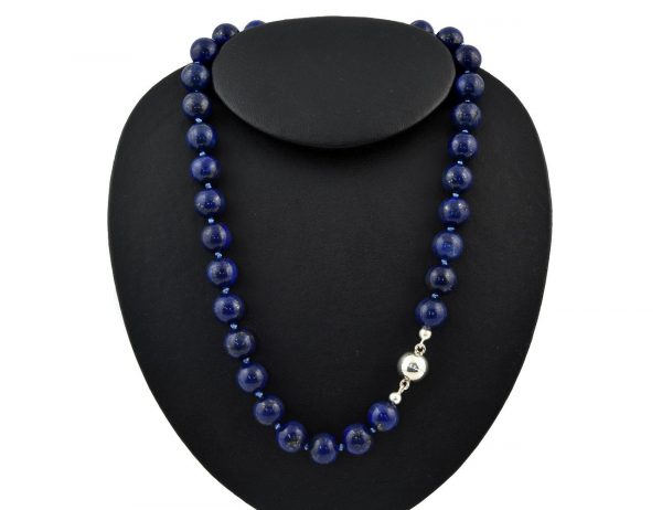 Lapislazul Kette 925/000 Magnetschliesse Gelbgold 49 cm lang