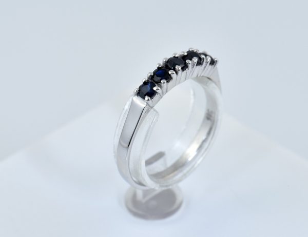 Saphir Ring 585/000 14 K Weißgold