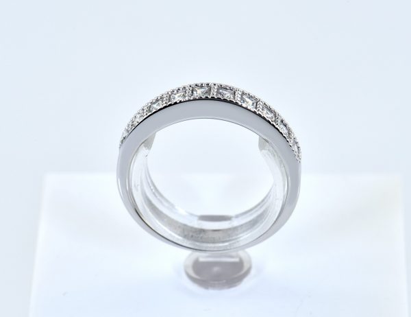 Ring 585/000 14K White Gold Zirconia