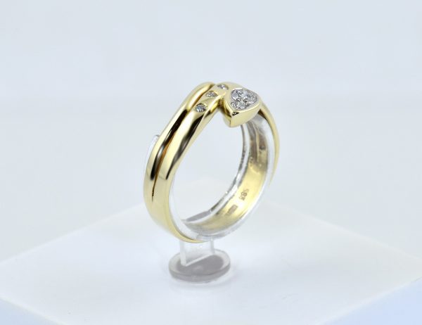 Diamant Ring 585/000 14 K Gelbgold 5 Brillanten zus. 0,20 ct