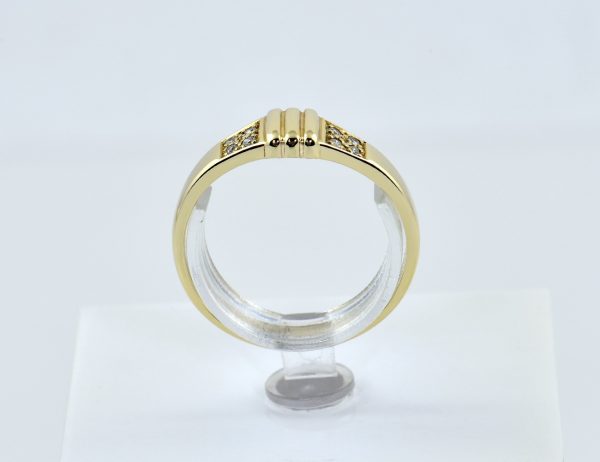 Diamant Ring 585/000 14 K Gelbgold 8 Diamant 0,08 ct