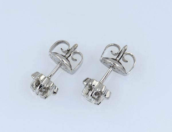 Ohrstecker Solitär Diamant 585/000 14 K Weißgold, 2 Brillanten zus. 0,20 ct