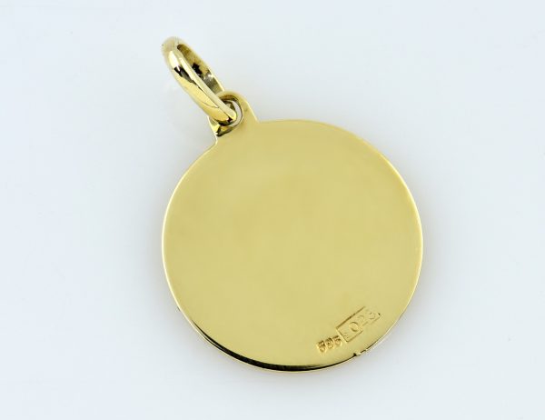 Anhänger Gravurplatte Rund 585/000 14 K Gelbgold