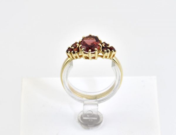 Ring Granat 333/000 8 K Gelbgold