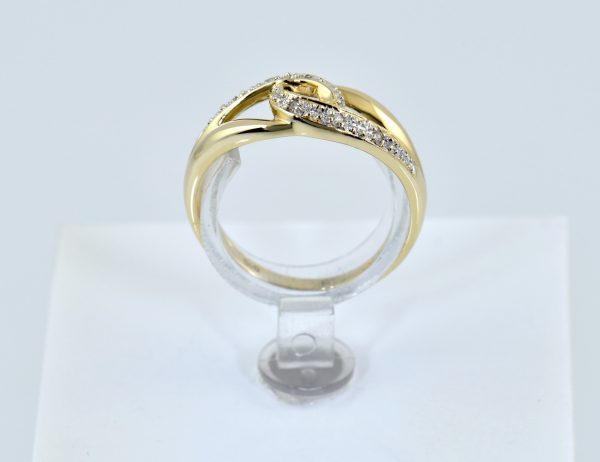 Diamant Ring 585/000 14 K Gelbgold 6 Diamanten zus. 0,05 ct