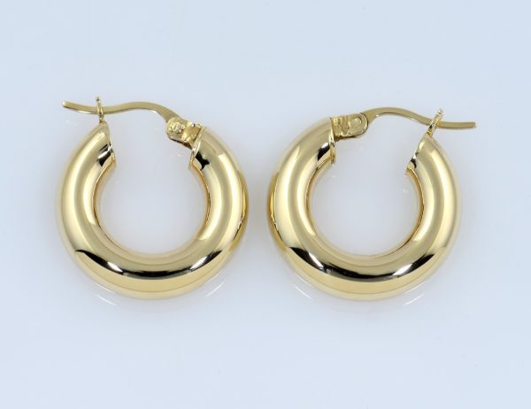 Creolen 585/000 14 K Gelbgold Ohrringe