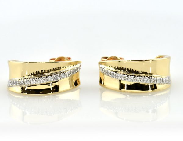 Ohrstecker 585/000 14 K Gelbgold 24 Diamanten zus. 0,24 ct