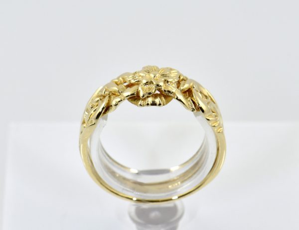 Puzzle Ring 585/000 14 K Gelbgold 4 Ringe Ineinander verschlungen