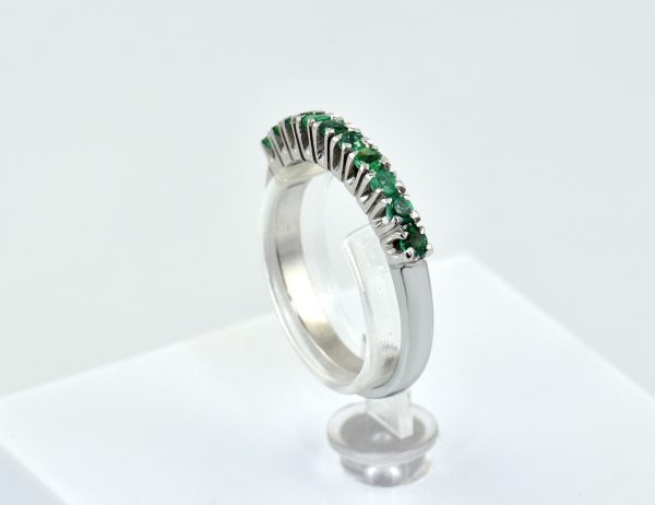 Ring Smaragd 750/000 18 K Weißgold