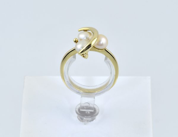 Ring Zuchtperle 585/000 14 K Gelbgold