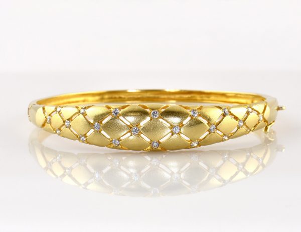 Armreif 585/000 14 K Gelbgold Zirkonia