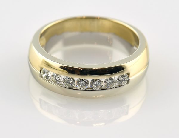 Diamant Ring 585/000 14 K Gelbgold 7 Brillanten zus. 0,50 ct