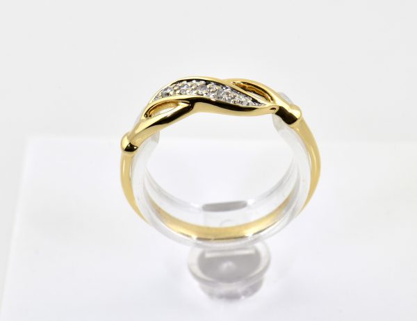 Diamant Ring 750/000 18 K Gelbgold 5 Diamanten zus. 0,05 ct