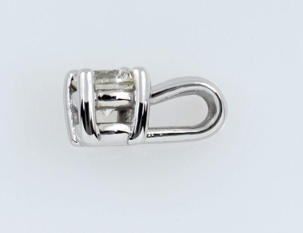 Diamant Solitär Anhänger 585/000 14 K Weißgold 1 Brillant  0,32 ct