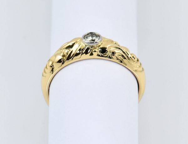 Diamant Solitär Ring 585/000 14 K Gelbgold Brillant 0,17 ct