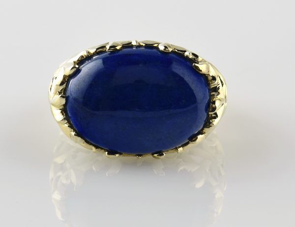 Lapis Lazuli Ring 375/000 9 K Gelbgold