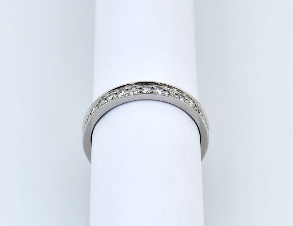 Memoire Diamant Ring 585/000 14 K Weißgold 31 Brillanten zus. 1,00 ct