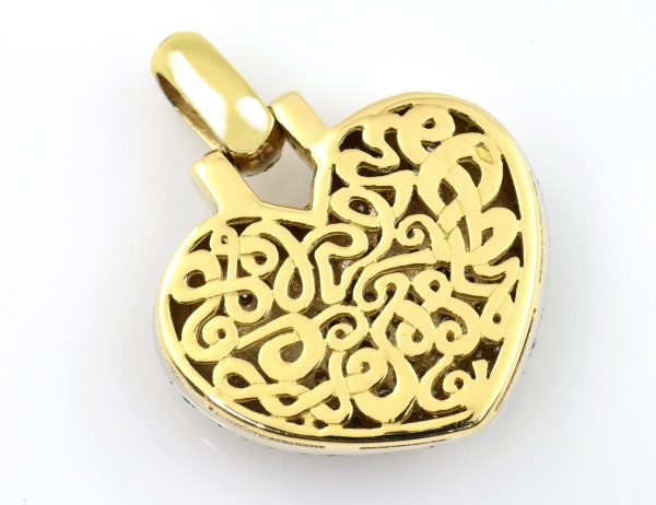 Anhänger Herz 750/000 18 K Gelbgold 240 Brillanten zus. 2,50 ct