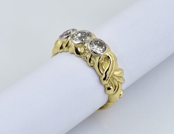 Diamant Ring 585/000 14 K Gelbgold 3 Diamanten zus. 2,15 ct