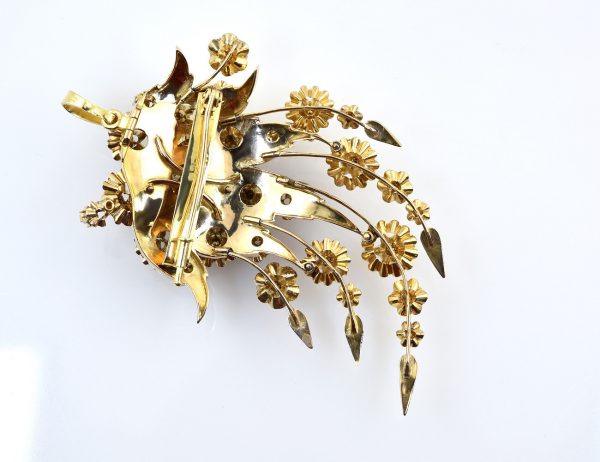 Antiker Anhänger ca. 1805-1830, 585/000 14 K Gelbgold 25 Diamanten zus. 1,75 ct