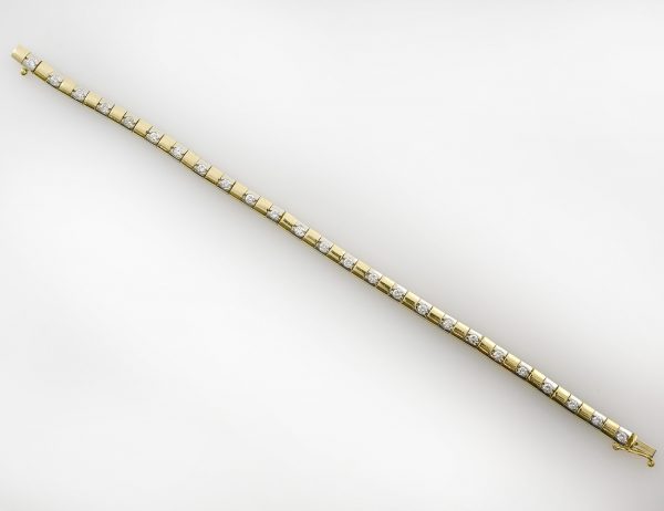 Armband 19 cm 750/000 18 K Gelbgold  25 Brillanten zus. 1,25 ct