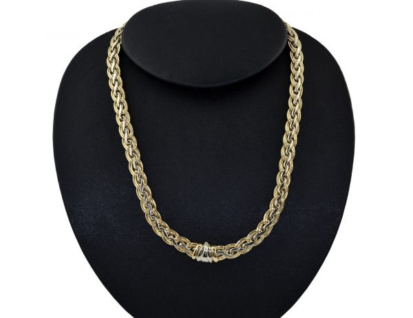 Goldkette Kette 585/000 14 K Gelb- Weißgold 44 cm lang
