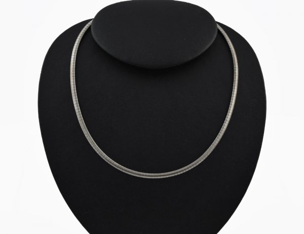 Kette Halsreif Omegareif 44 cm 585/000 14 K Weißgold
