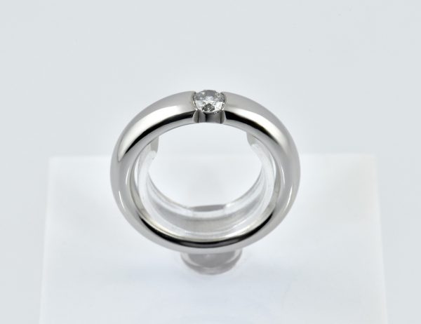 Diamant Solitär Ring 950/000 Platin Brillant 0,31 ct
