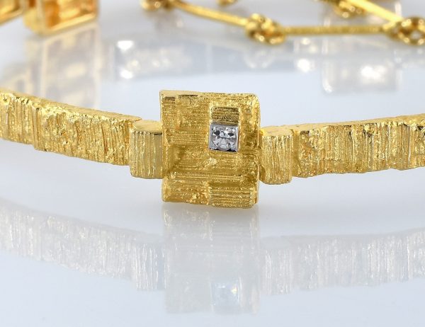 Lapponia Armband Diamant 750/000 18 K Gelbgold 6 Brillanten zus.  0,11 ct